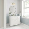 James Martin Vanities Chicago 36in Single Vanity, Glossy White w/ 3 CM Ethereal Noctis Top 305-V36-GW-3ENC